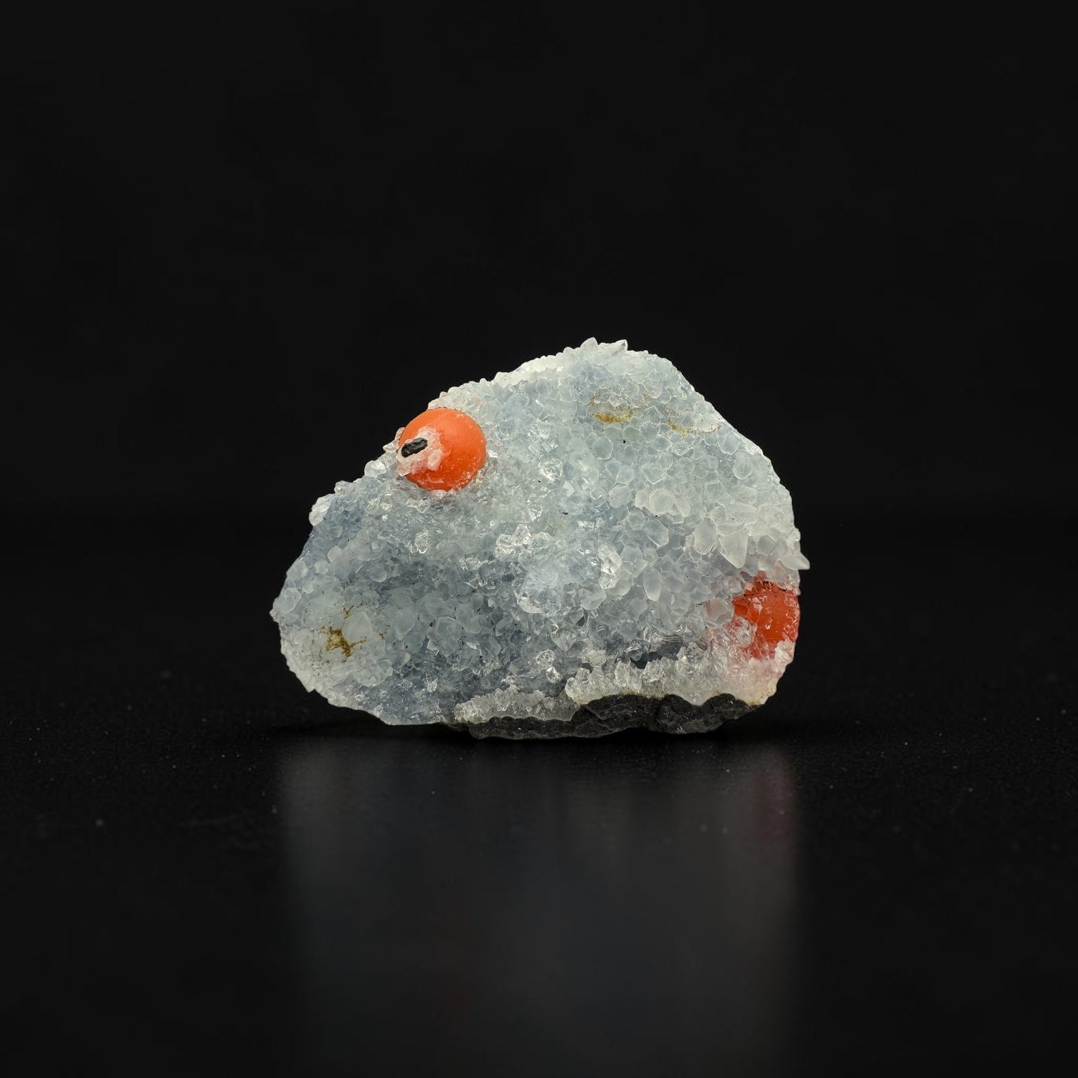 Red Fluorite Eye with Basalt