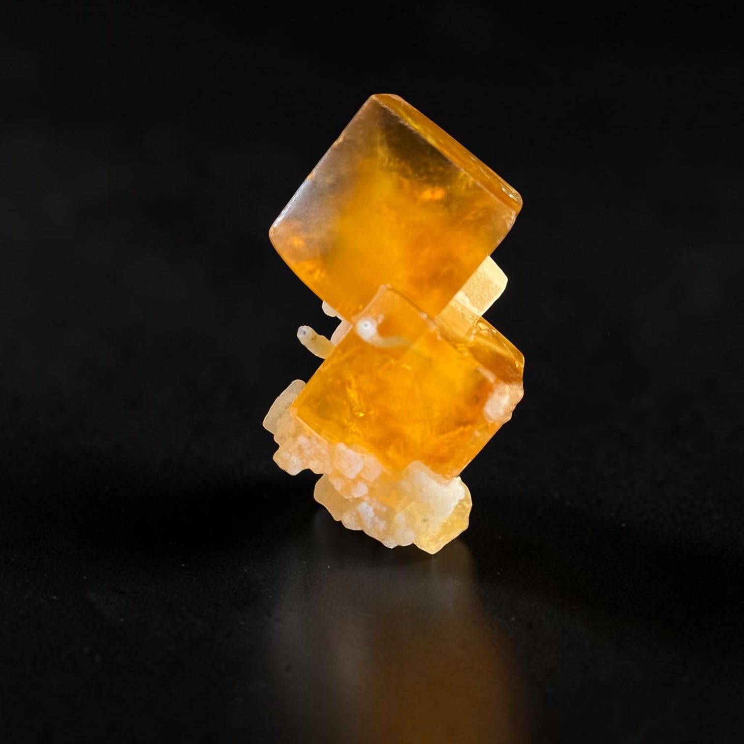 Twin Honey Calcite