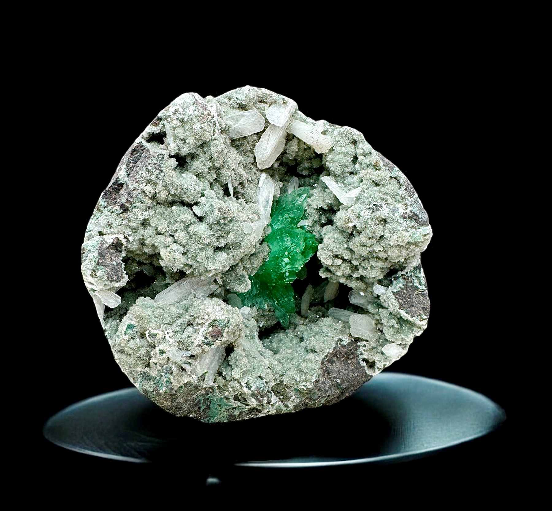 Green Apophyllite with Stilbite image 1