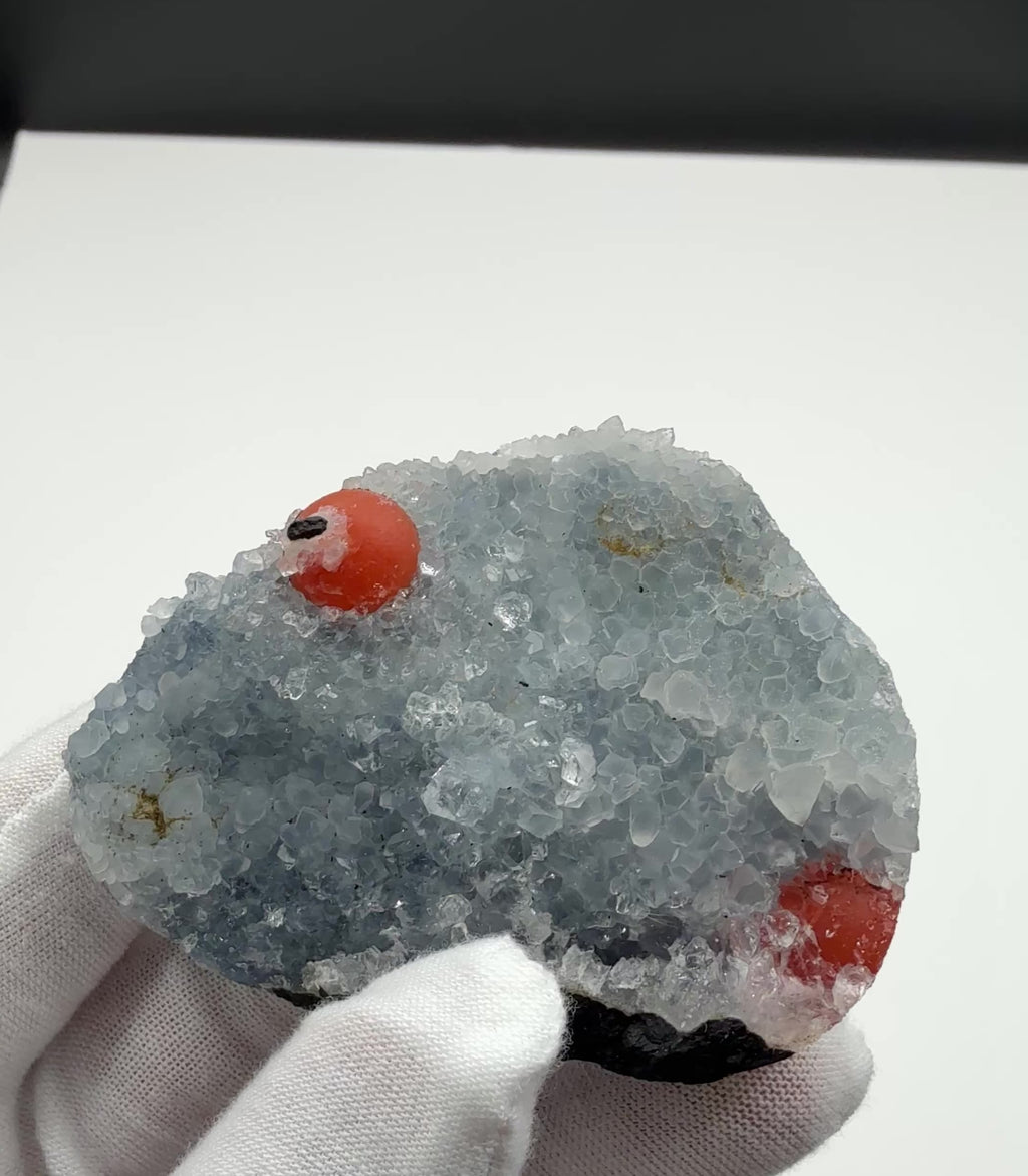 Red Fluorite Eye with Basalt